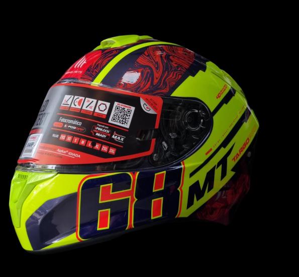 MT HELMETS TARGO PRO FLUOR YELLOW